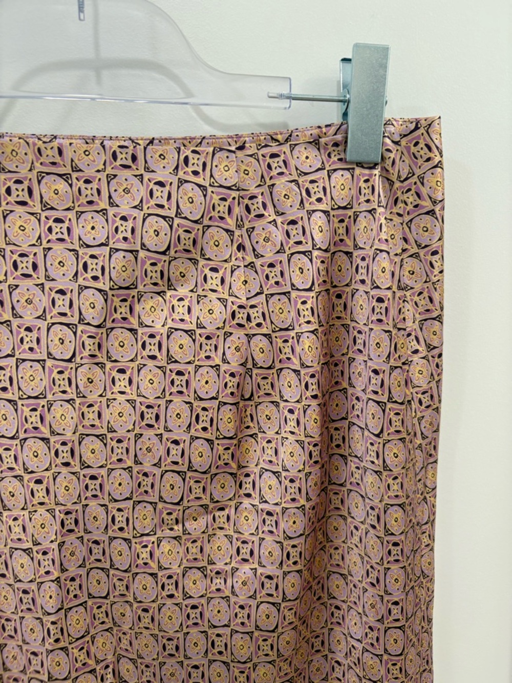 Vintage Y2K Silk Ann Taylor Purple Maxi Skirt - Picture 8 of 11